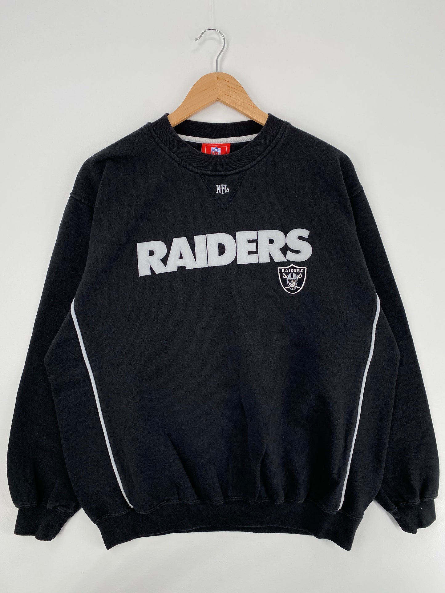 Vintage RAIDERS Size No Tag (Approx.XL) Vintage NFL Sweat-shirt / A1156