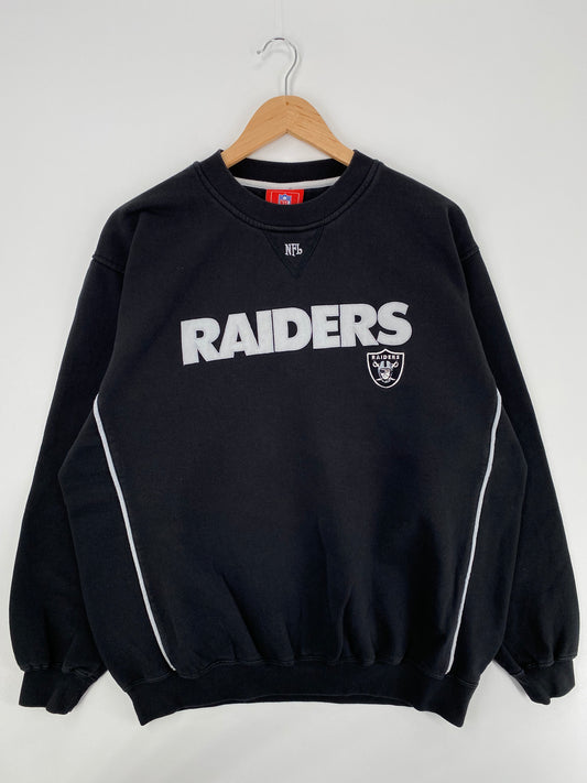 Vintage RAIDERS Size No Tag (Approx.XL) Vintage NFL Sweat-shirt / A1156