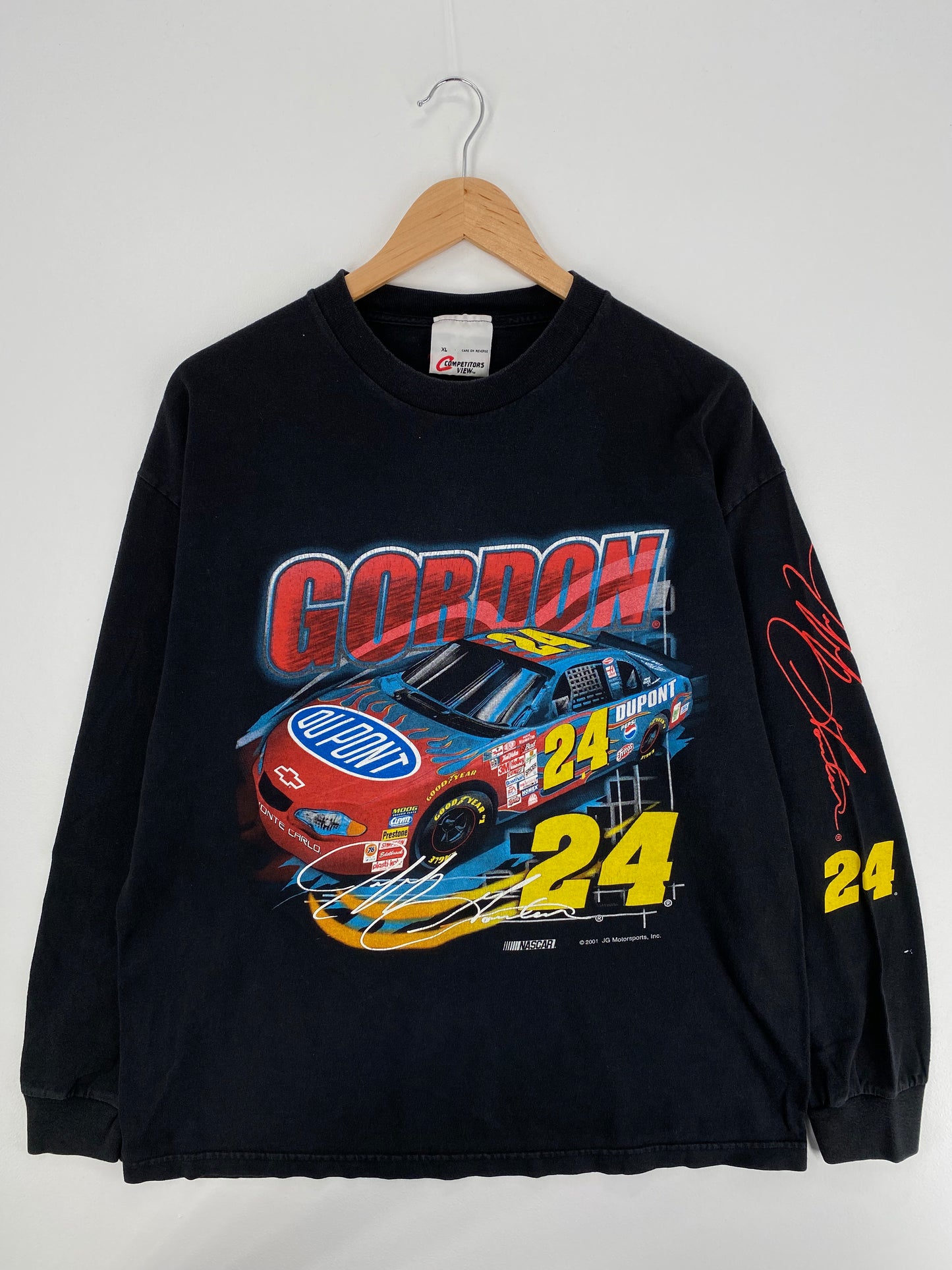 2001 NASCAR JEFF GORDON Size XL Vintage Racing Long Sleeve T-Shirt / A1142