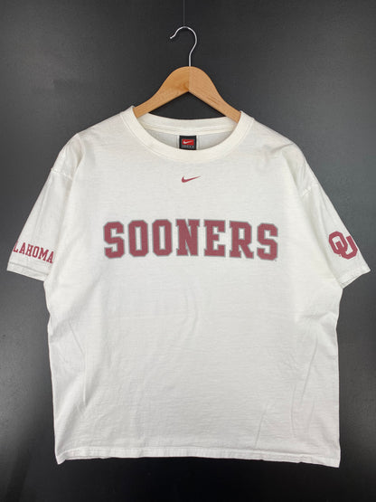 90's NIKE OKLAHOMA SOONERS Size L Vintage College T-Shirts / A1185