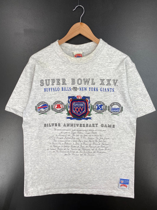90's BUFFALO BILLS x NEW YORK GIANTS Made in USA Size L Vintage NFL T-shirt / E3453T