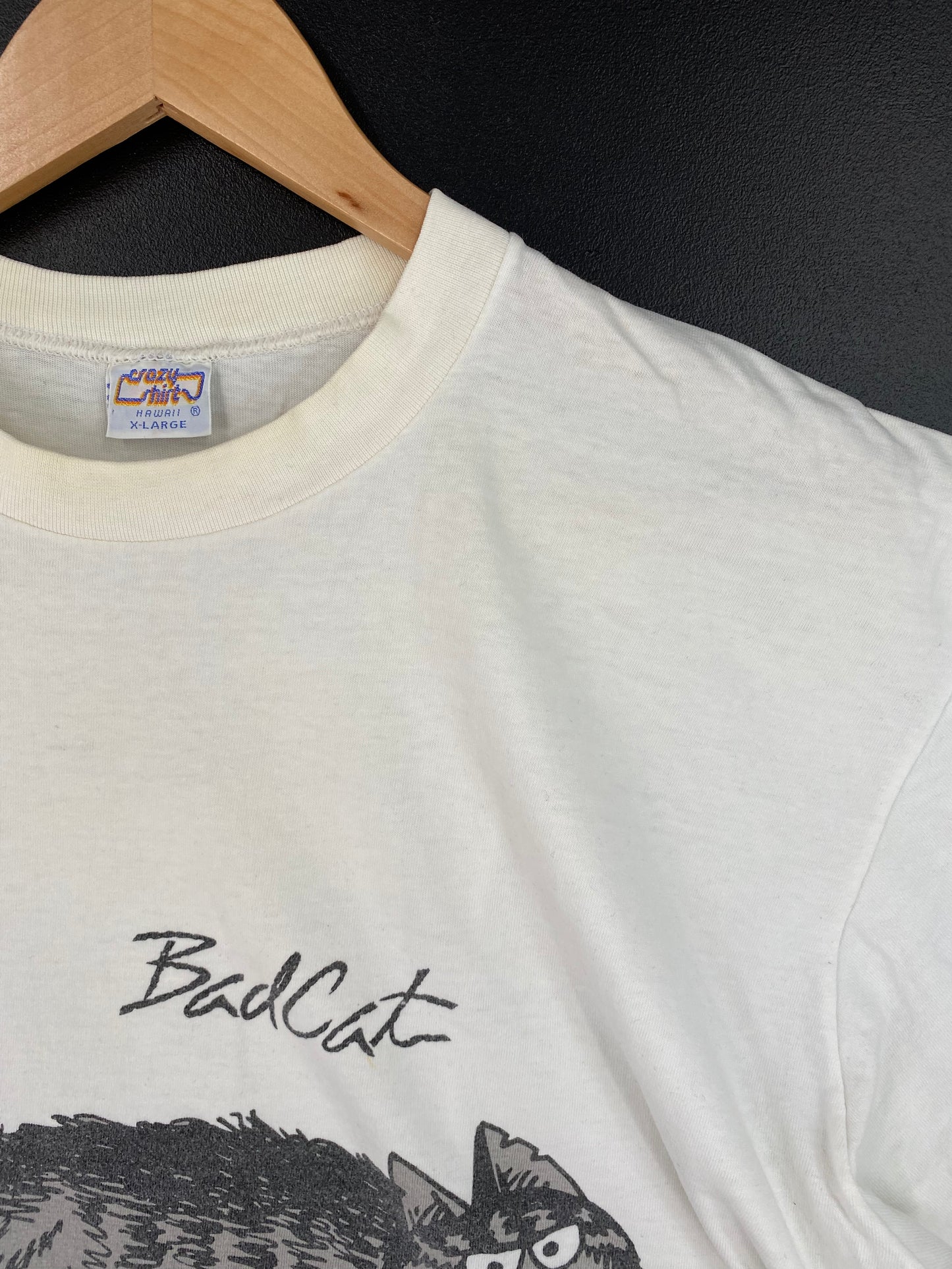 90's BAD CAT Made in USA Size XL Vintage T-Shirt / A1367