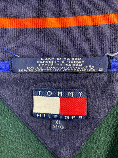 90's TOMMY HILFIGER Size XL Vintage Half-Zip Sweat-Shirt / A1365