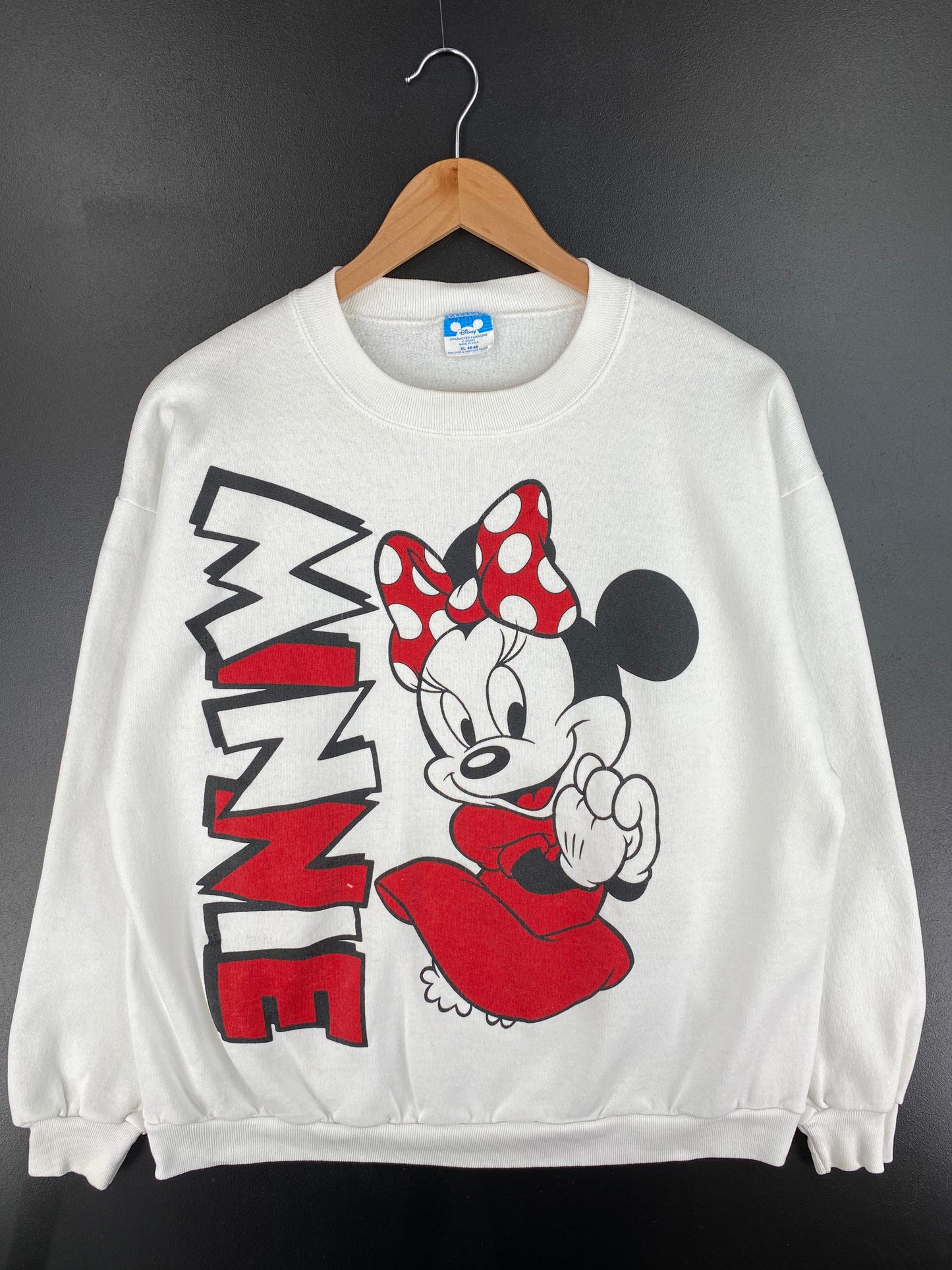 80’s DISNEY MINNE MOUSE Made in USA Size XL Vintage Sweat-Shirt / A1434