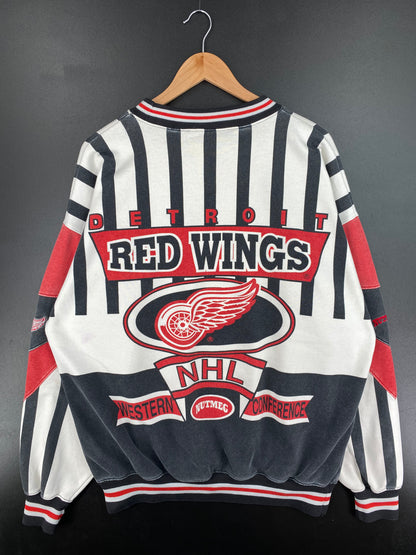 90’s DETROIT RED WINGS Size No Tag (Approx.XL) NFL Sweat-shirt / A1439