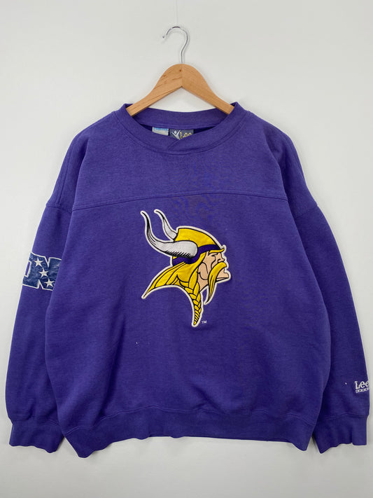 90's MINNESOTA VIKINGS Size XL Vintage NFL Sweat-shirt / A1442
