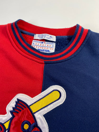 90's STARTER x ST. LOUIS CARDINALS Size XL Vintage MLB Sweat-shirt / A1444