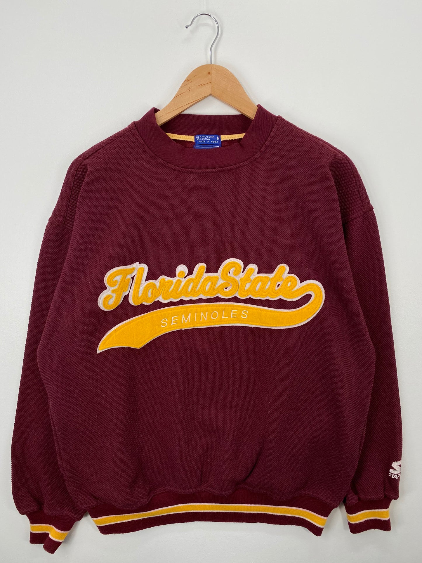 90's STARTER x FLORIDA STATE SEMINOLES Size M Vintage College Sweat-shirt / A1445