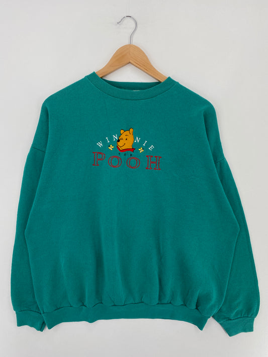 90’s DISNEY WINNIE THE POOH Size No Tag(Approx.XL) Vintage Sweat-Shirt / E1793S