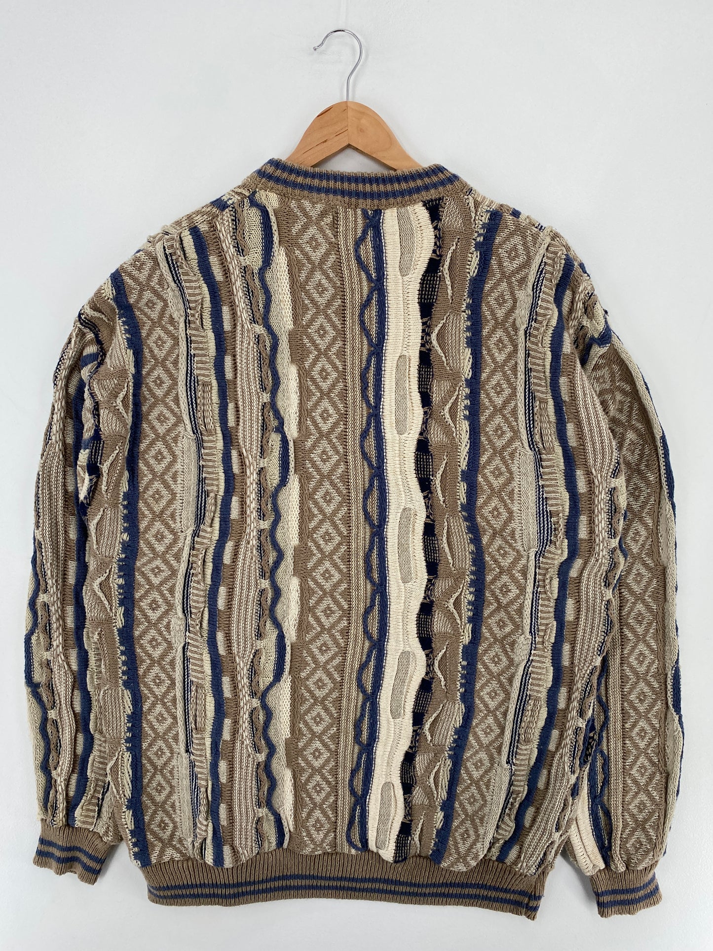 Vintage 3D COOGI-Style Made in USA Size XL Knit Sweater / E1784K