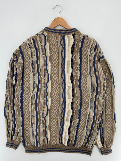 Vintage 3D COOGI-Style Made in USA Size XL Knit Sweater / E1784K