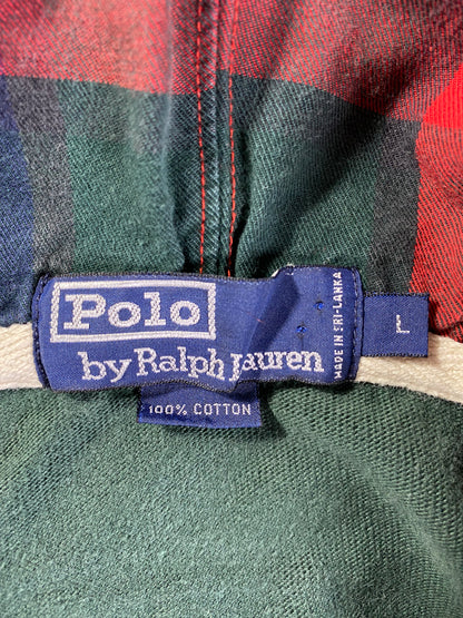 90's POLO RALPH LAUREN Size L Vintage Hoodie Rugby shirt / A1474