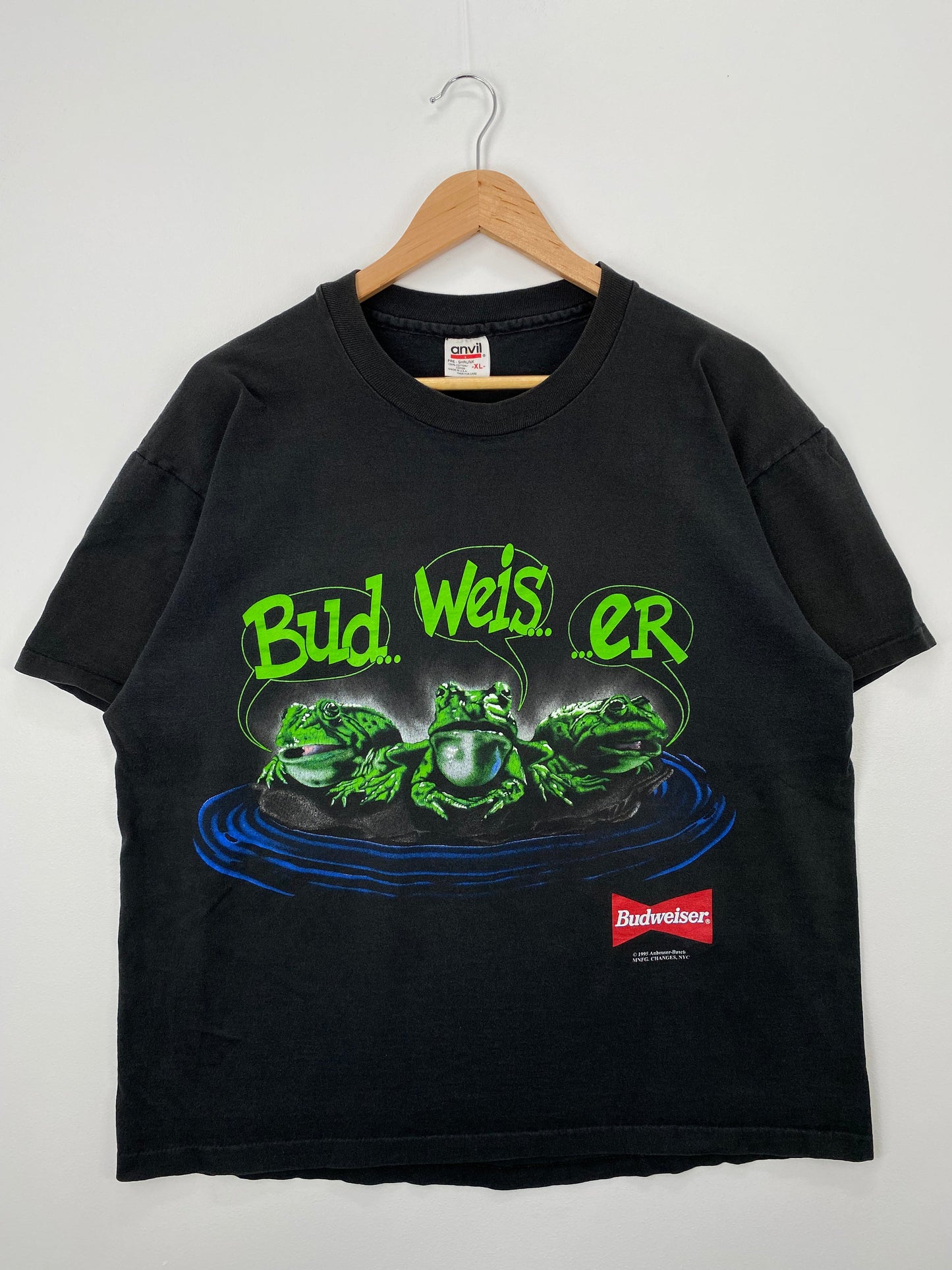1995 BUDWEISER Made in USA Size XL Vintage T-shirt / E4094T