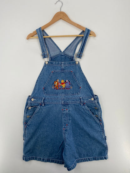 90's DISNEY WINNIE THE POOH Size L Vintage Denim Shorts / A1587