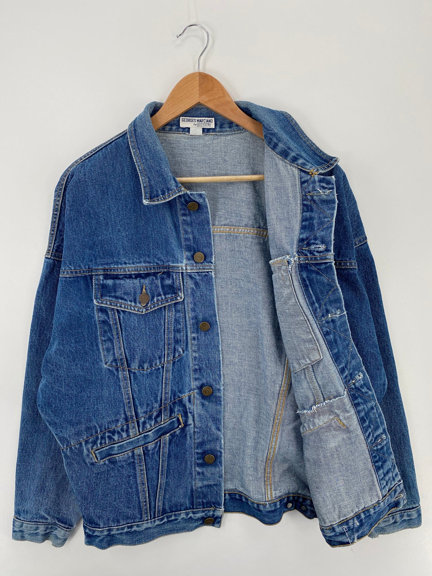 90's GUESS Made in USA Size M Vintage Denim Jacket / A1588