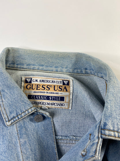 90's GUESS Made in USA Size L Vintage Denim Jacket / A1589