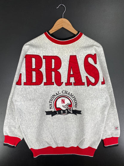 90's NEBRASKA UNIVERSITY Made in USA Size L Vintage College Sweat-Shirt / A6025