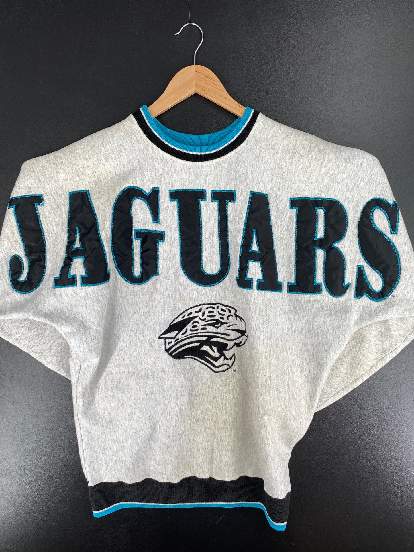 90's JACKSONVILLE JAGUARS Made in USA Size No Tag (Approx.L) Vintage NFL Sweat-Shirt / A6028