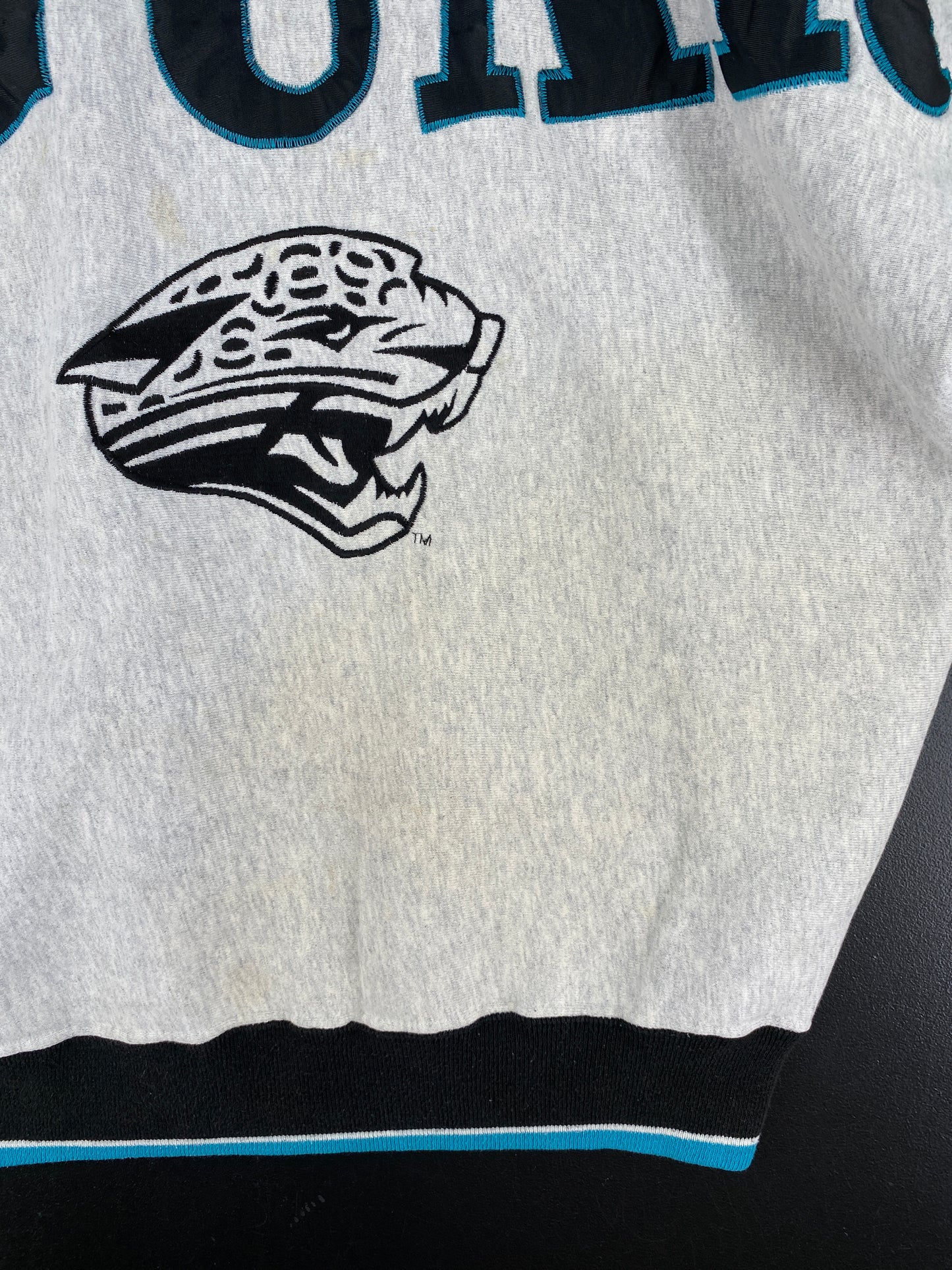 90's JACKSONVILLE JAGUARS Made in USA Size No Tag (Approx.L) Vintage NFL Sweat-Shirt / A6028