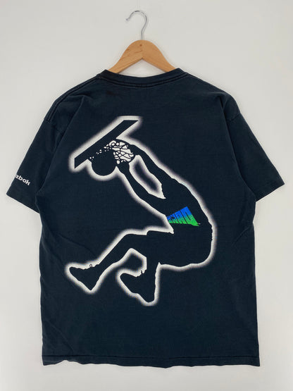 90's Reebok SHAQ Made in USA Size L Vintage NBA T-shirt / A1724