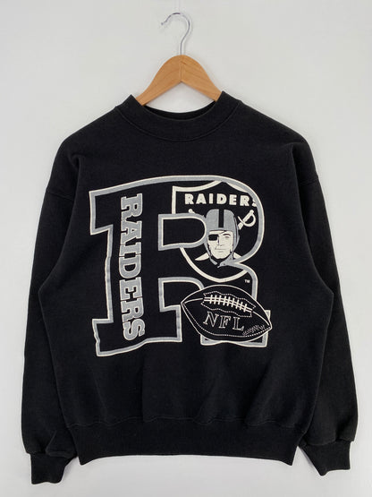 90's RAIDERS Size L Vintage NFL Sweat-Shirt / A6052