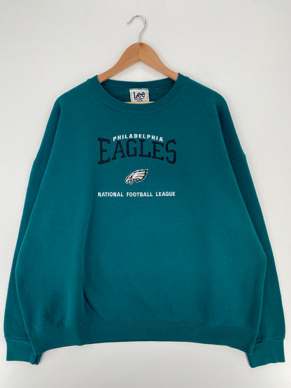 90's PHILADELPHIA EAGLES Made in USA Size XXL Vintage NFL Sweat shirt / A1741