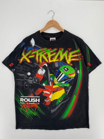 90's CHAD LITTLE x JOHN DEERE Size L Vintage Racing T-Shirt / A1767