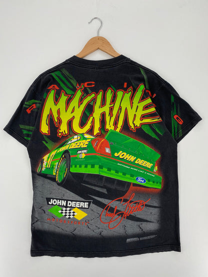 90's CHAD LITTLE x JOHN DEERE Size L Vintage Racing T-Shirt / A1767