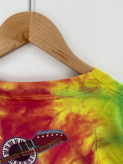 00' DISNEY x AERO SMITH  ROCK'N' ROLLER COASTER Tie Dye Size XL Vintage Long Sleeve T- Shirt / A1812