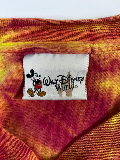 00' DISNEY x AERO SMITH  ROCK'N' ROLLER COASTER Tie Dye Size XL Vintage Long Sleeve T- Shirt / A1812