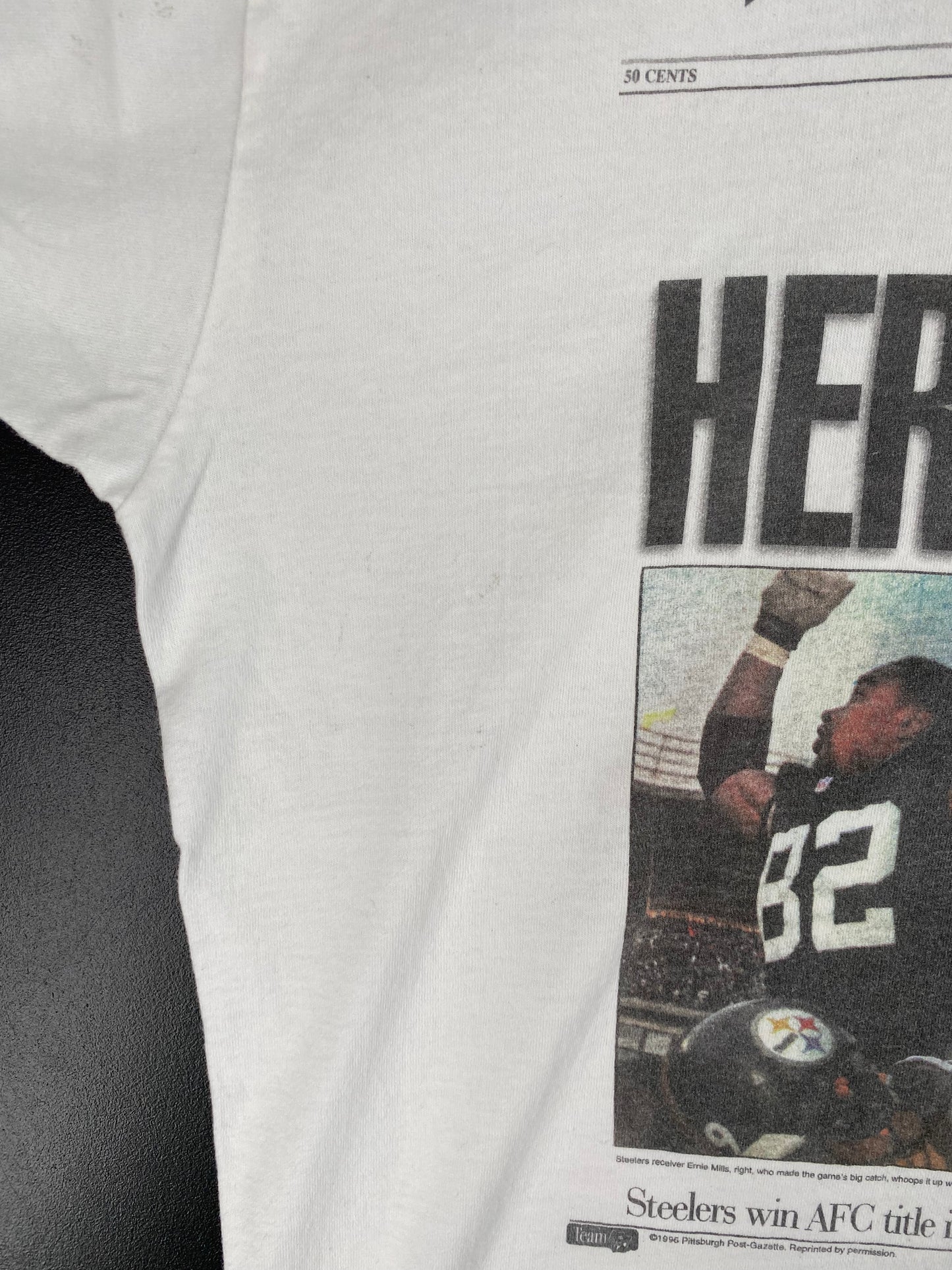 1996 PITTSBURGH STEELERS Made in USA Size XL Vintage NFL T- Shirt / A1883