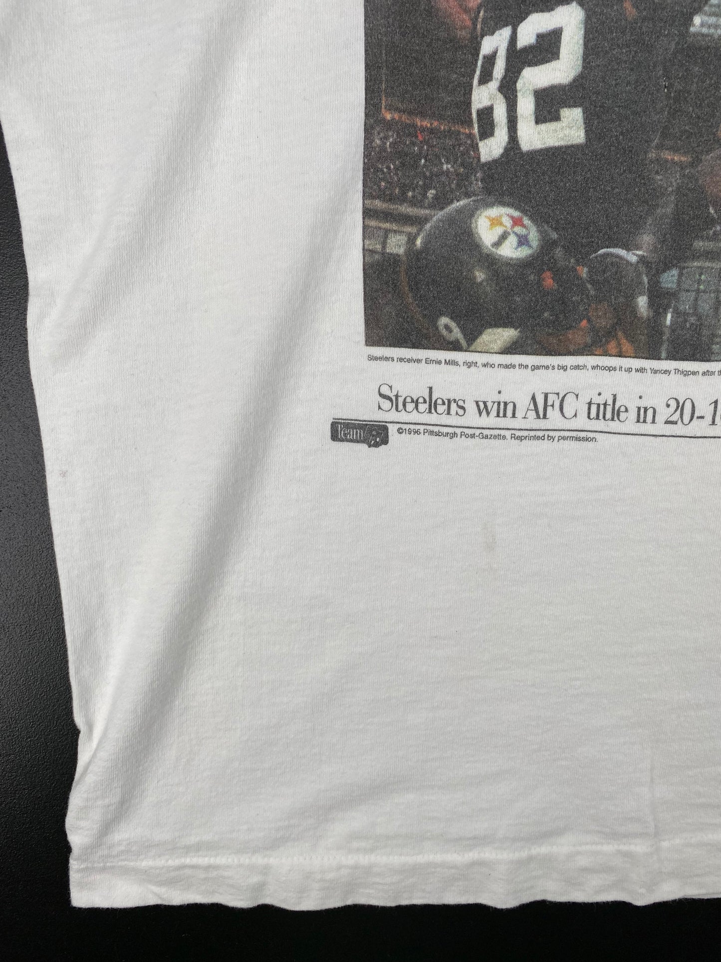1996 PITTSBURGH STEELERS Made in USA Size XL Vintage NFL T- Shirt / A1883