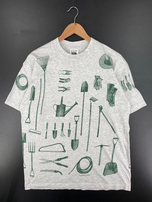 1995 GARDENING TOOLS Made in USA Size L Vintage T-Shirt / E2278T