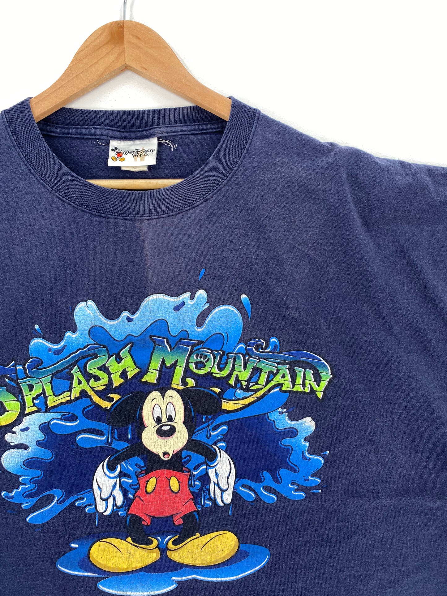 00' DISNEY MICKEY SPLASH MOUNTAIN Size XXL Vintage T-Shirt / A2077