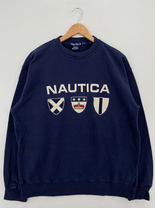 90’s NAUTICA Size L Vintage Sweat-Shirt  / A6630