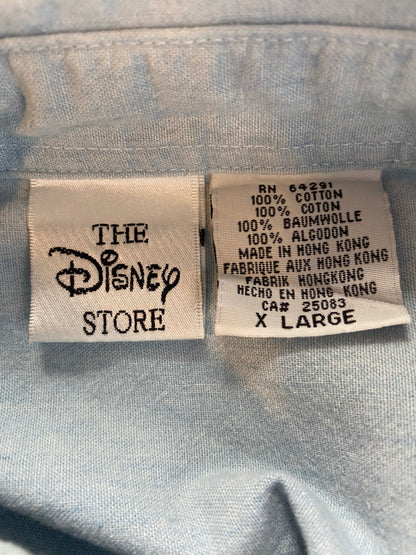 00' DISNEY MICKEY AND FRIENDS Size XL Vintage Button-Down Shirt / A2119