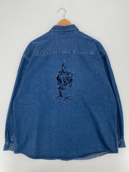 Vintage DISNEY MICKEY Size XL Vintage Button-Down Shirt / A2123