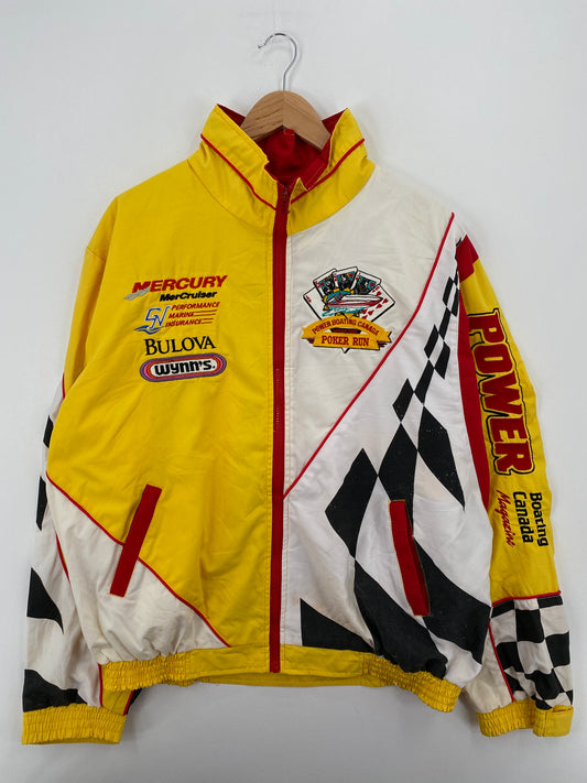 90's POWER BOATING CANADA POKER RUN Size XXL Vintage Racing Nylon Jacket / A6644