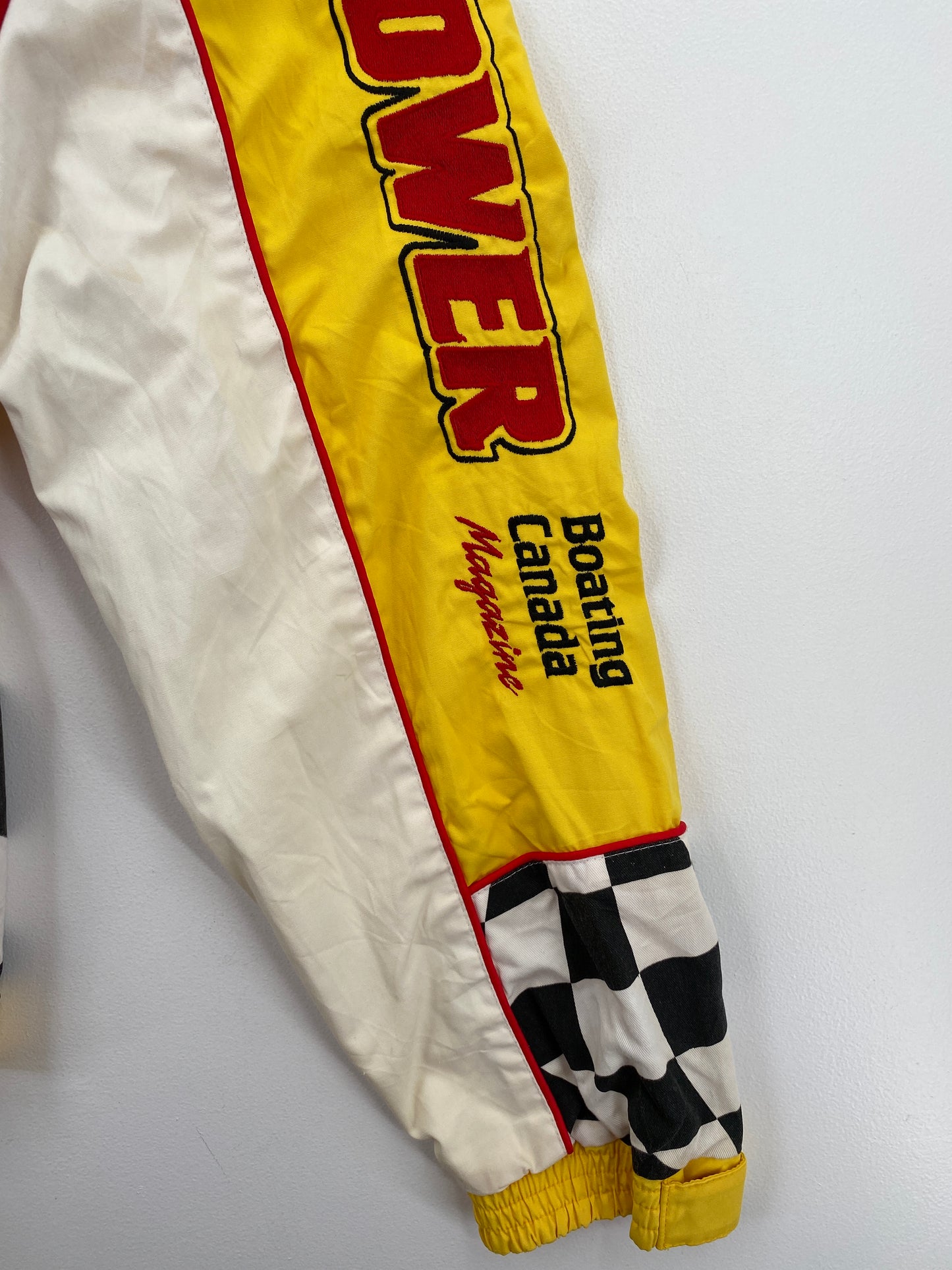 90's POWER BOATING CANADA POKER RUN Size XXL Vintage Racing Nylon Jacket / A6644