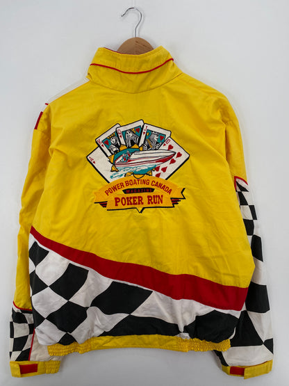 90's POWER BOATING CANADA POKER RUN Size XXL Vintage Racing Nylon Jacket / A6644