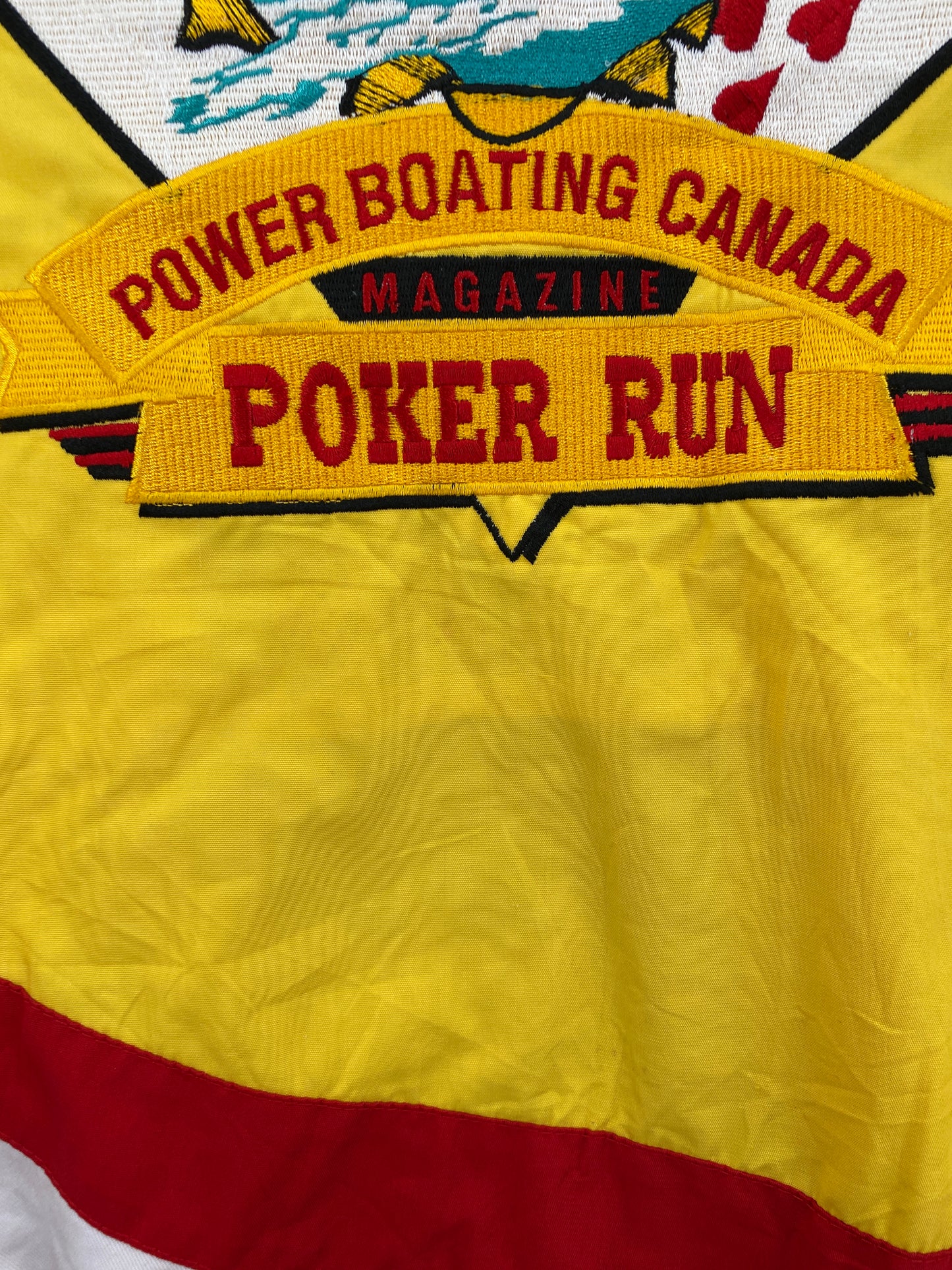90's POWER BOATING CANADA POKER RUN Size XXL Vintage Racing Nylon Jacket / A6644
