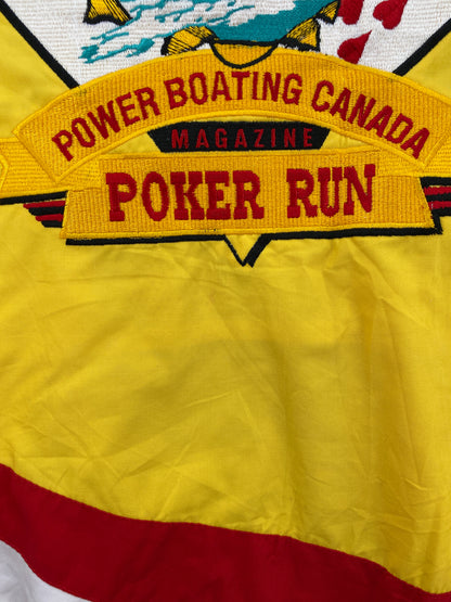 90's POWER BOATING CANADA POKER RUN Size XXL Vintage Racing Nylon Jacket / A6644