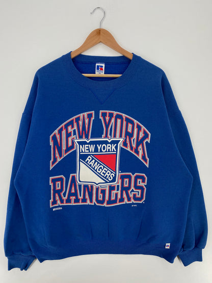 90's NEW YORK RANGERS Made in USA Size XXL Vintage NHL Sweat-shirt / A2132