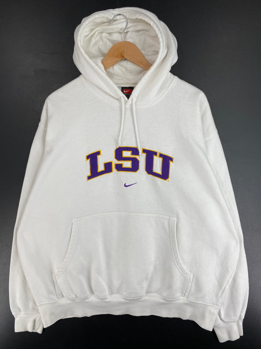 00' NIKE x LSU Size XL Vintage College Hoodie Sweat shirt / E4042S