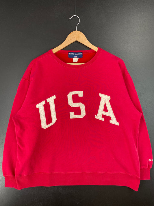 90's POLO SPORT RALPH LAUREN USA Size Approx.L Vintage Sweat-Shirts / A6693