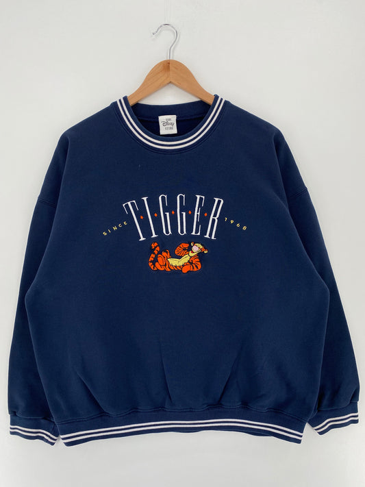 00' DISNEY TIGGER Size No Tag (Approx.XL) Vintage Sweat-Shirt / E1714S