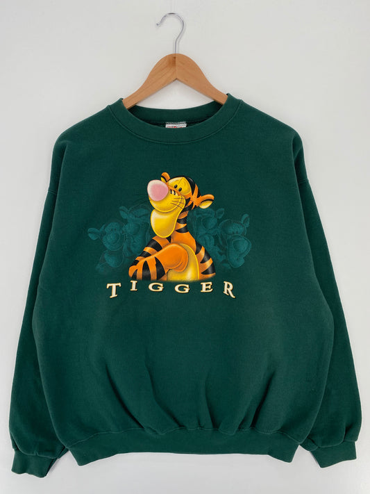 00' DISNEY TIGGER Size L Vintage Sweat-Shirt  / A2241