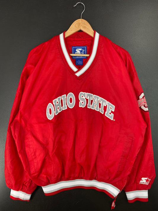 90's STARTER x OHIO STATE Size L Vintage College Nylon Warm-Up Jersey / A6778