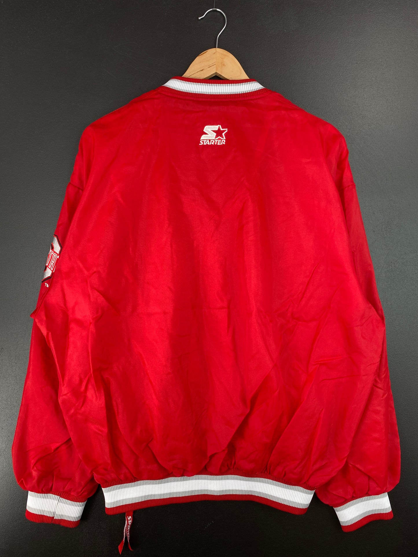 90's STARTER x OHIO STATE Size L Vintage College Nylon Warm-Up Jersey / A6778