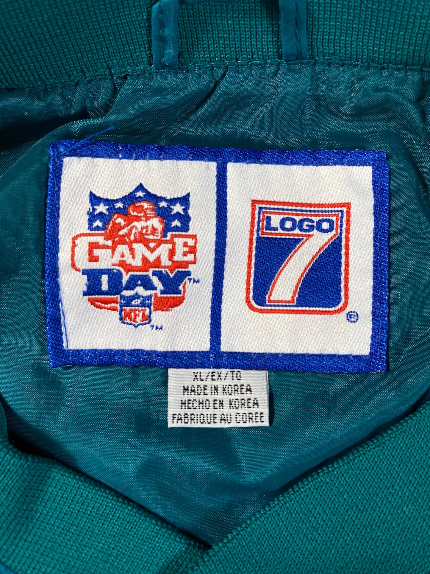 90’s MIAMI DOLPHINS Size XL Vintage NFL Nylon Warm-Up Jersey / A6775
